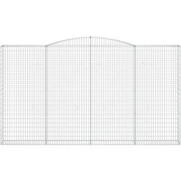 vidaXL Schanskorven 3 st gewelfd 400x30x220/240 cm ijzer