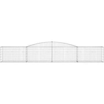 vidaXL Schanskorven 25 st gewelfd 400x50x60/80 cm gegalvaniseerd ijzer