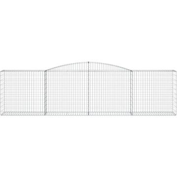 vidaXL Schanskorven 8 st gewelfd 400x50x100/120 cm ijzer