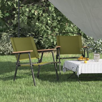 vidaXL Campingstoelen 2 st 54x55x78 cm oxford stof groen