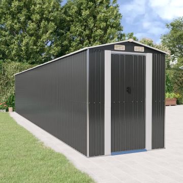 vidaXL Tuinschuur 192x1021x223cm gegalvaniseerd staal antracietkleurig