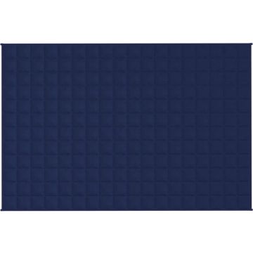 vidaXL Verzwaringsdeken 120x180 cm 9 kg stof blauw