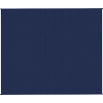 vidaXL Verzwaringsdeken 220x260 cm 15 kg stof blauw