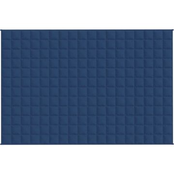 vidaXL Verzwaringsdeken 120x180 cm 5 kg stof blauw