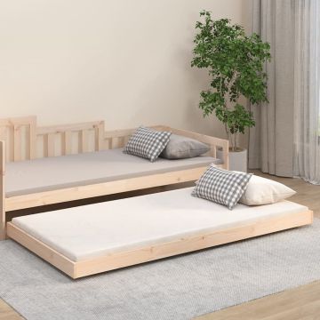 vidaXL Bedframe massief grenenhout 90x200 cm