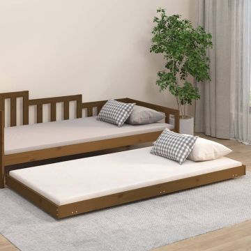 vidaXL Bedframe massief grenenhout honingbruin 80x200 cm