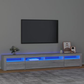 vidaXL Tv-meubel met LED-verlichting 240x35x40 cm grijs sonoma eiken