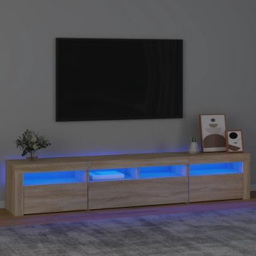 vidaXL Tv-meubel met LED-verlichting 210x35x40 cm sonoma eikenkleurig