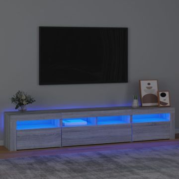 vidaXL Tv-meubel met LED-verlichting 210x35x40 cm grijs sonoma eiken