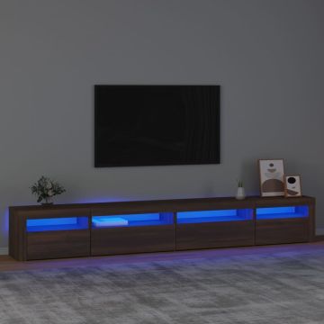 vidaXL Tv-meubel met LED-verlichting 270x35x40 cm bruineikenkleurig