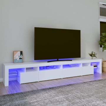 vidaXL Tv-meubel met LED-verlichting 260x36,5x40 cm wit