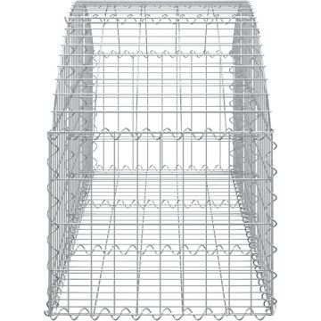 vidaXL Schanskorf gewelfd 150x50x40/60 cm gegalvaniseerd ijzer