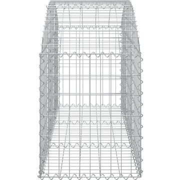 vidaXL Schanskorf gewelfd 150x50x60/80 cm gegalvaniseerd ijzer