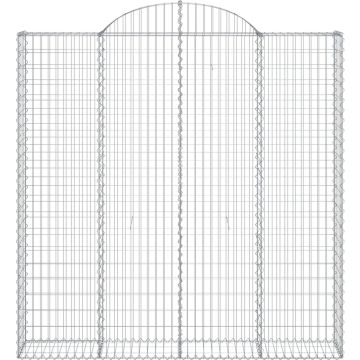 vidaXL Schanskorf gewelfd 200x30x200/220 cm gegalvaniseerd ijzer