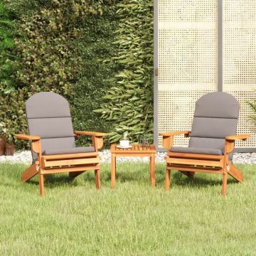 vidaXL 3-delige Loungeset Adirondack massief acaciahout