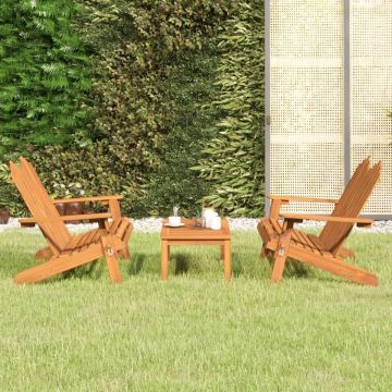 vidaXL 3-delige Loungeset Adirondack massief acaciahout