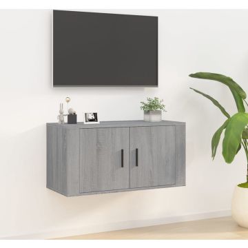 vidaXL Tv-wandmeubel 80x34,5x40 cm grijs sonoma eikenkleurig