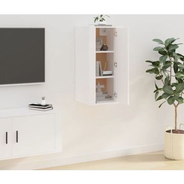 vidaXL Tv-wandmeubel 40x34,5x80 cm wit