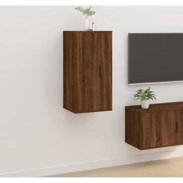 vidaXL Tv-wandmeubel 40x34,5x80 cm bruineikenkleurig