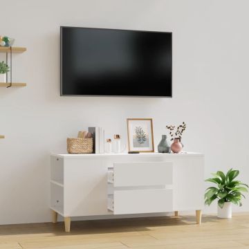 vidaXL Tv-meubel 102x44,5x50 cm bewerkt hout wit