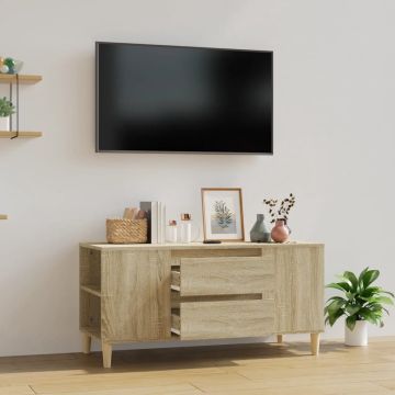 vidaXL Tv-meubel 102x44,5x50 cm bewerkt hout sonoma eikenkleurig