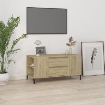 vidaXL Tv-meubel 102x44,5x50 cm bewerkt hout sonoma eikenkleurig