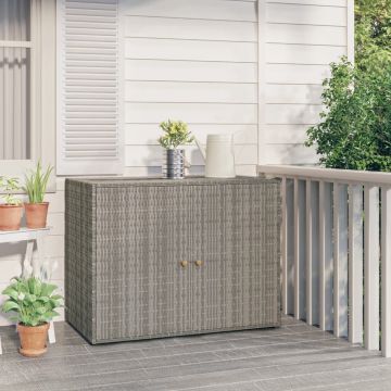 vidaXL Tuinkast 100x55,5x80 cm poly rattan grijs