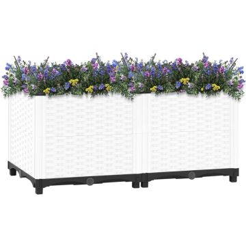 vidaXL Plantenbak verhoogd 80x40x38 cm polypropeen