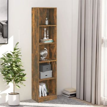 vidaXL Boekenkast 40x24x175 cm bewerkt hout gerookt eikenkleurig