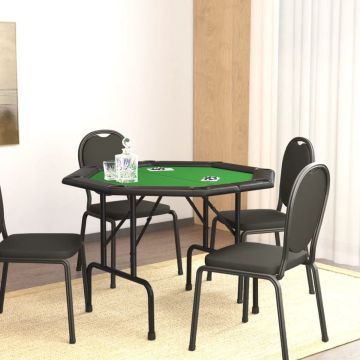 vidaXL Pokertafel voor 8 spelers inklapbaar 108x108x75 cm groen