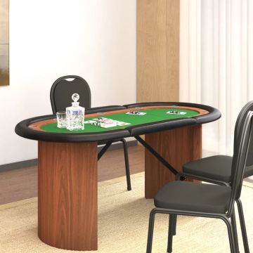 vidaXL Pokertafel voor 10 spelers 160x80x75 cm groen