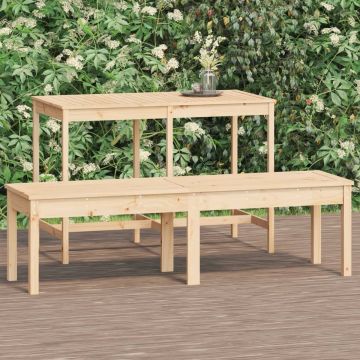 vidaXL Tuinbank 2-zits 159,5x44x45 cm massief grenenhout