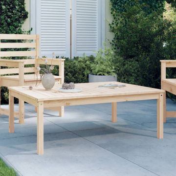 vidaXL Tuintafel 121x82,5x45 cm massief grenenhout