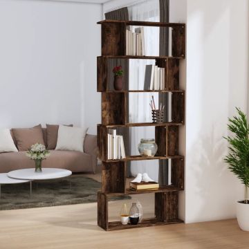 vidaXL Boekenkast/kamerscherm 80x24x192 cm bewerkt hout gerookt eiken