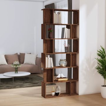 vidaXL Boekenkast/kamerscherm 80x24x192 cm bewerkt hout bruineiken