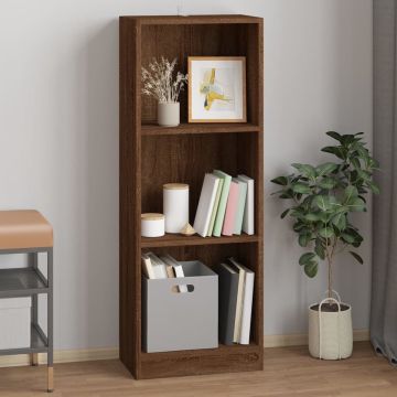 vidaXL Boekenkast 40x24x109 cm bewerkt hout bruineikenkleurig