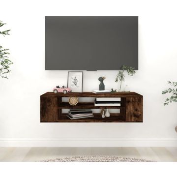 vidaXL Tv-hangmeubel 100x30x26,5 cm bewerkt hout gerookt eikenkleurig