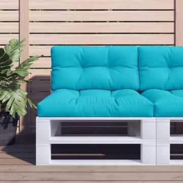 vidaXL Palletkussen 80x40x12 cm stof turquoise