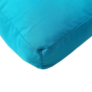 vidaXL Palletbankkussens 2 st stof turquoise