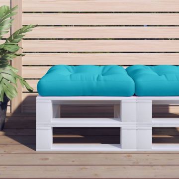 vidaXL Palletkussen 58x58x10 cm oxford stof turquoise