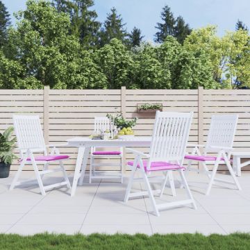 vidaXL Tuinstoelkussens 4 st 50x50x3 cm stof roze