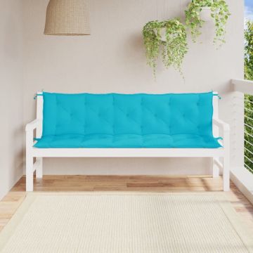 vidaXL Tuinbankkussens 2 st oxford stof turquoise