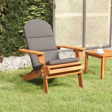 vidaXL Tuinstoel Adirondack met kussens massief acaciahout