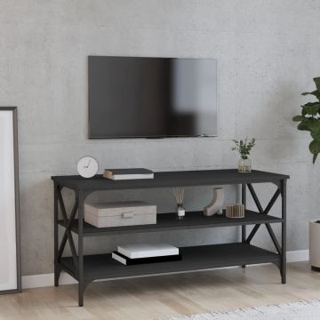 vidaXL Tv-meubel 100x40x50 cm bewerkt hout zwart