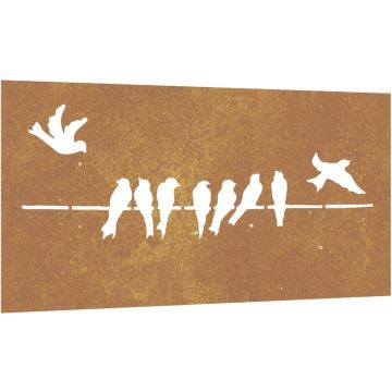 vidaXL-Wanddecoratie-tuin-vogelontwerp-105x55-cm-cortenstaal