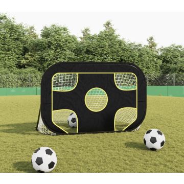 vidaXL Voetbaldoel met doelwit 120x80x80 cm polyester