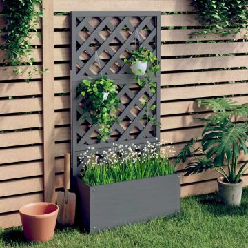 vidaXL Plantenbak met latwerk 65x33x135 cm HKC