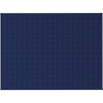 vidaXL Verzwaringsdeken 152x203 cm 7 kg stof blauw