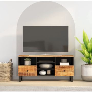 vidaXL Tv-meubel 100x33x46 cm massief mangohout en bewerkt hout