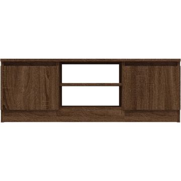 vidaXL Tv-meubel met deur 102x30x36 cm bruineikenkleurig